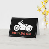 Vintage Geburtstagskarte eines Motorrads Karte (Gelbe Blume)