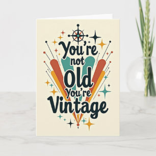 Vintage-Geburtstagskarte im Retro-Stil Karte