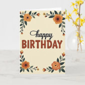 Vintage-Geburtstagskarte Karte (Gelbe Blume)