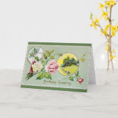 Vintage Geburtstagskarte Karte (Gelbe Blume)