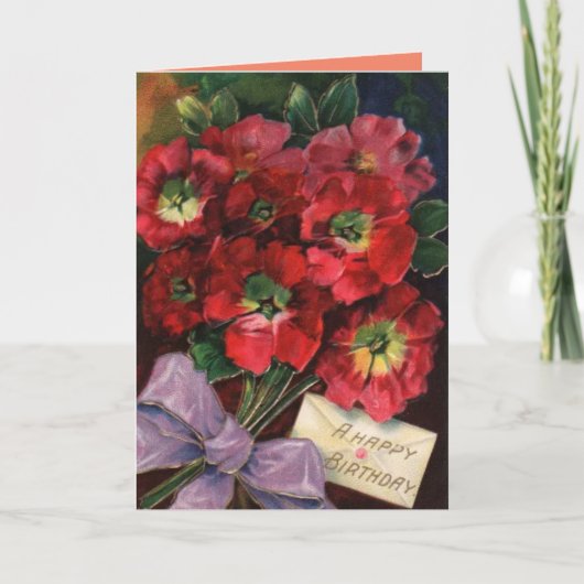 Vintage Geburtstagskarte Karte (Vorderseite)