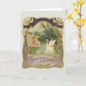 Vintage Geburtstagskarte Karte (Gelbe Blume)