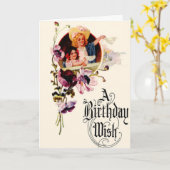 Vintage Geburtstagskarte Karte (Gelbe Blume)