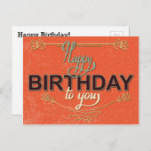 Vintage Geburtstagskarte Nr. 6 Postkarte (Vorne/Hinten)