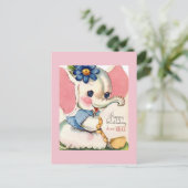 Vintage Geburtstagskarte Postkarte (Stehend Vorderseite)