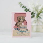 Vintage Geburtstagskarte Postkarte (Stehend Vorderseite)