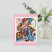 Vintage Geburtstagskarte. Postkarte (Stehend Vorderseite)