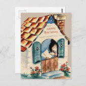 Vintage Geburtstagskarte Postkarte (Vorne/Hinten)