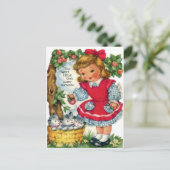 Vintage Geburtstagskarte Postkarte (Stehend Vorderseite)