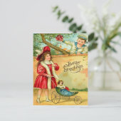 Vintage Geburtstagskarte Postkarte (Stehend Vorderseite)