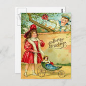 Vintage Geburtstagskarte Postkarte (Vorne/Hinten)