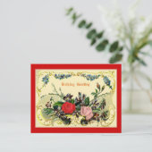Vintage Geburtstagskarte Postkarte (Stehend Vorderseite)