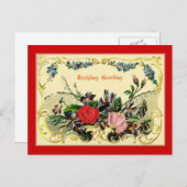 Vintage Geburtstagskarte Postkarte (Vorne/Hinten)