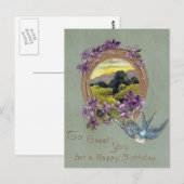 Vintage Geburtstagskarte Postkarte (Vorne/Hinten)