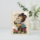 Vintage Geburtstagskarte Postkarte (Stehend Vorderseite)