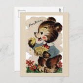 Vintage Geburtstagskarte Postkarte (Vorne/Hinten)