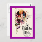Vintage Geburtstagskarte Postkarte (Vorne/Hinten)