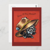 Vintage Geburtstagskarte Postkarte (Vorne/Hinten)