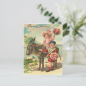 Vintage Geburtstagskarte Postkarte (Stehend Vorderseite)