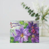 Vintage Geburtstagskarte Postkarte (Stehend Vorderseite)