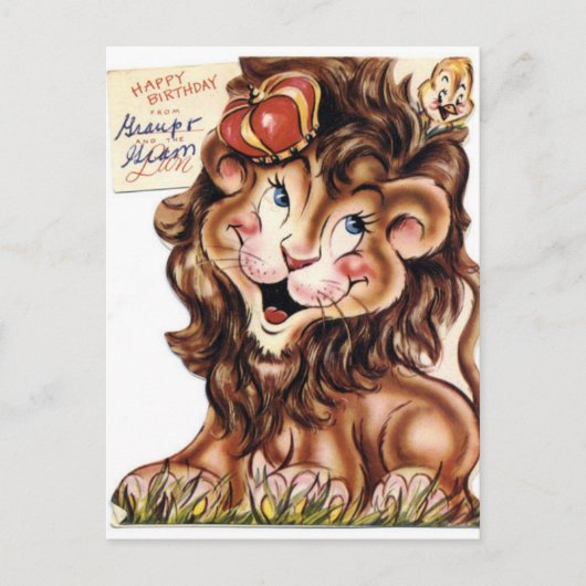 Vintage Geburtstagskarte Postkarte (Vorderseite)