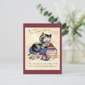 Vintage Geburtstagskarte Postkarte (Stehend Vorderseite)