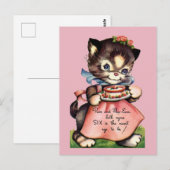 Vintage Geburtstagskarte Postkarte (Vorne/Hinten)
