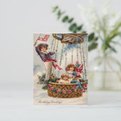 Vintage Geburtstagskarte Postkarte (Stehend Vorderseite)