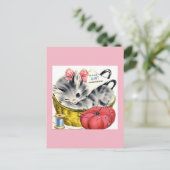 Vintage Geburtstagskarte Postkarte (Stehend Vorderseite)