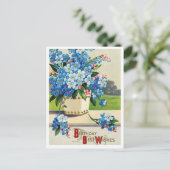 Vintage Geburtstagskarte Postkarte (Stehend Vorderseite)