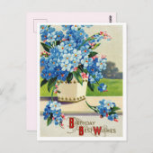 Vintage Geburtstagskarte Postkarte (Vorne/Hinten)