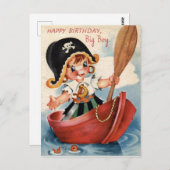 Vintage Geburtstagskarte Postkarte (Vorne/Hinten)