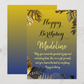 Vintage Geburtstagskarte violett Einladung (Vorne/Hinten)