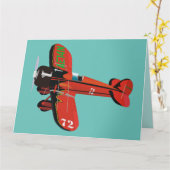 VINTAGE GEBURTSTAGSKARTEN des LUFTFAHRZEUGS Karte (Gelbe Blume)