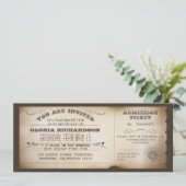 Vintage Geburtstagskarten Einladung (Stehend Vorderseite)