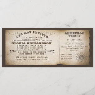 Vintage Geburtstagskarten Einladung