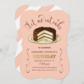 Vintage Geburtstagskuchen-Party Einladungen (Vorne/Hinten)