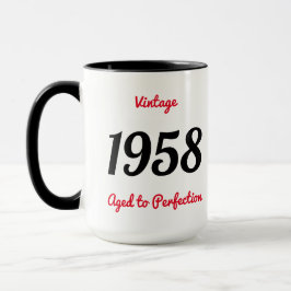 Vintage Geburtstagsparty 1958 alt bis perfekt 60 Tasse