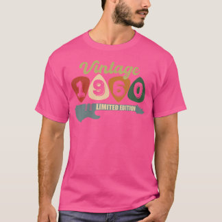 Vintage Geburtstagsparty 1960 Retro Gitarre Geburt T-Shirt