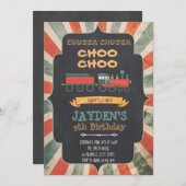 Vintage Geburtstagsparty Einladung (Vorne/Hinten)