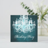 Vintage Geburtstagsparty Einladung (Stehend Vorderseite)