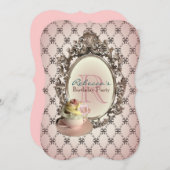 Vintage Geburtstagsparty Einladung (Vorne/Hinten)