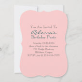 Vintage Geburtstagsparty Einladung (Rückseite)