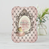 Vintage Geburtstagsparty Einladung (Stehend Vorderseite)