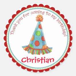 Vintage Geburtstagsparty mit Aufklebern Runder Aufkleber