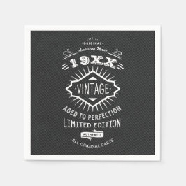 Vintage Geburtstagsparty mit Vollendung Serviette