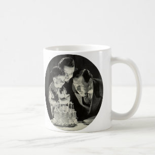 Vintage Geburtstagsparty zum Vater mit Cake Kaffeetasse