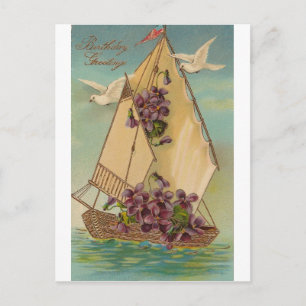 Vintage Geburtstagswünsche Postkarte