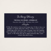 Vintage Gedenkkarte der amerikanischen Flagge (Rückseite)