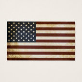 Vintage Gedenkkarte der amerikanischen Flagge (Vorderseite)